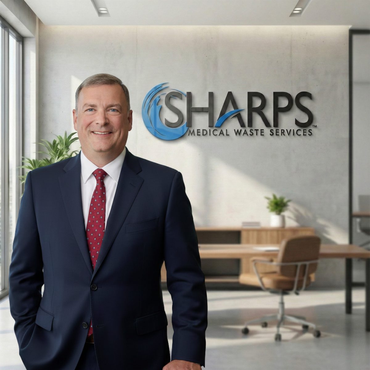 Professional shot of Dave Sanborn, Chief Operating Officer at Sharps Medical Waste Services