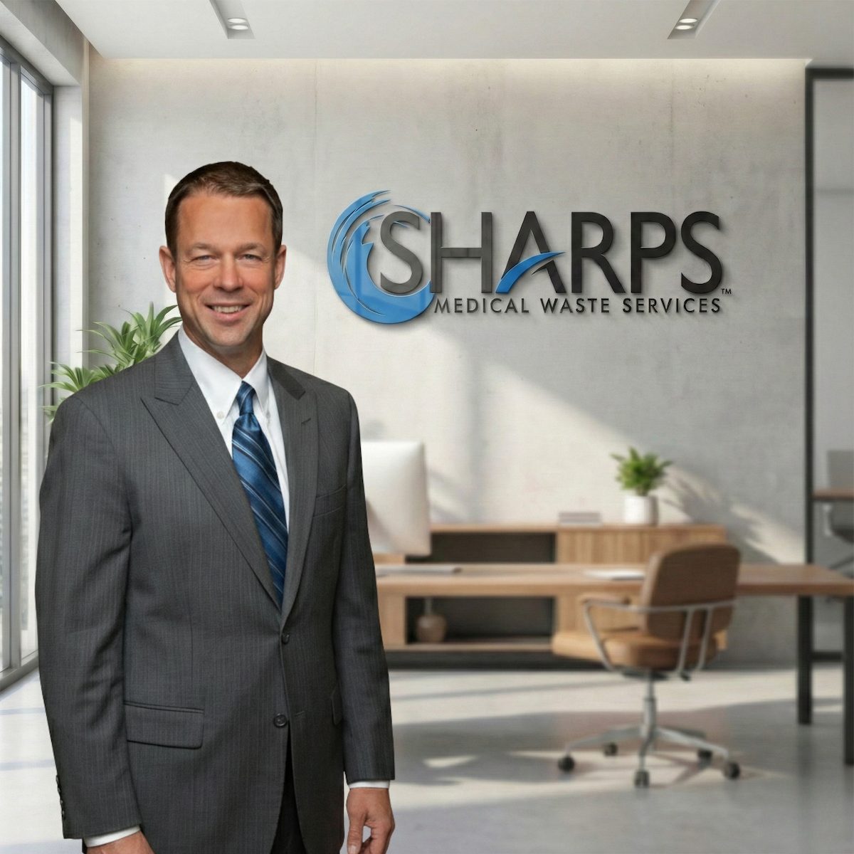 Professional photo of Mark Frick, Vice President Environmental Health Safety at Sharps Medical Waste Services