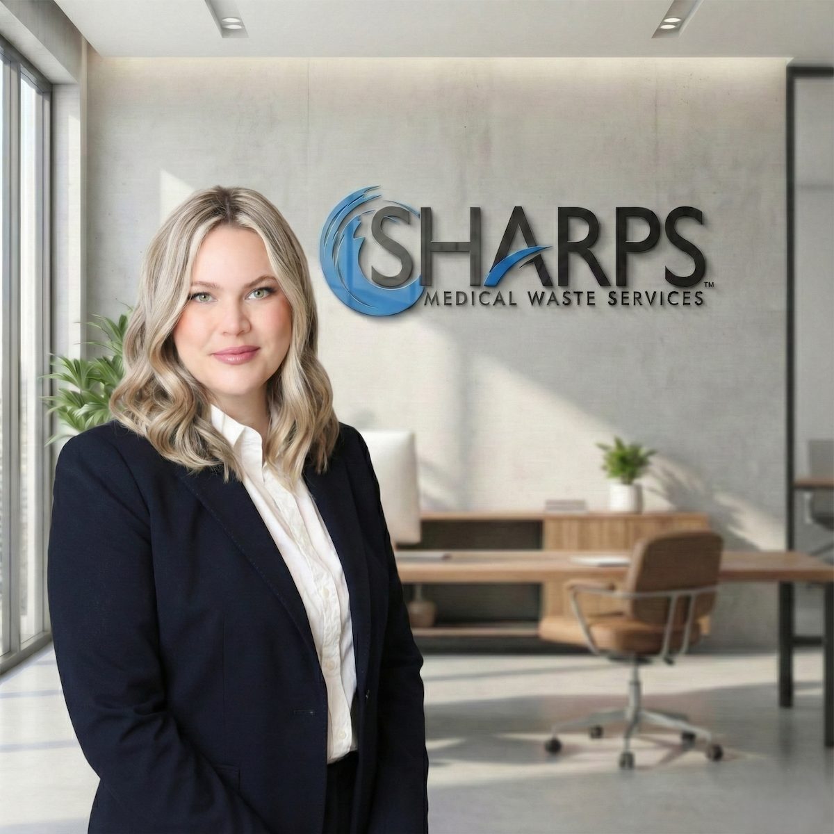 professional shot of Sarah Beth Lambert, Senior Vice President of Sales (US) at Sharps Medical Waste Services