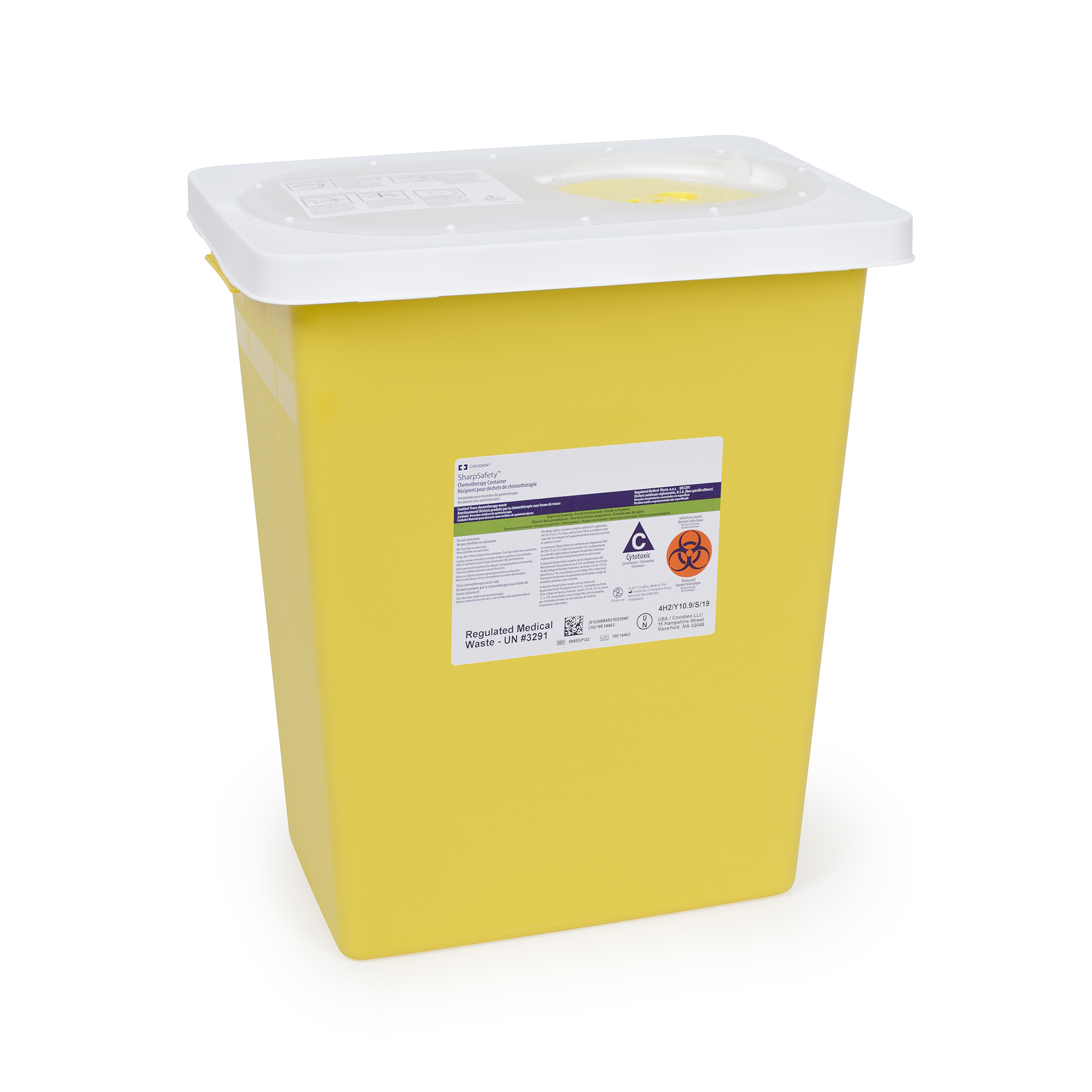 8-gallon SharpSafety yellow chemotherapy container