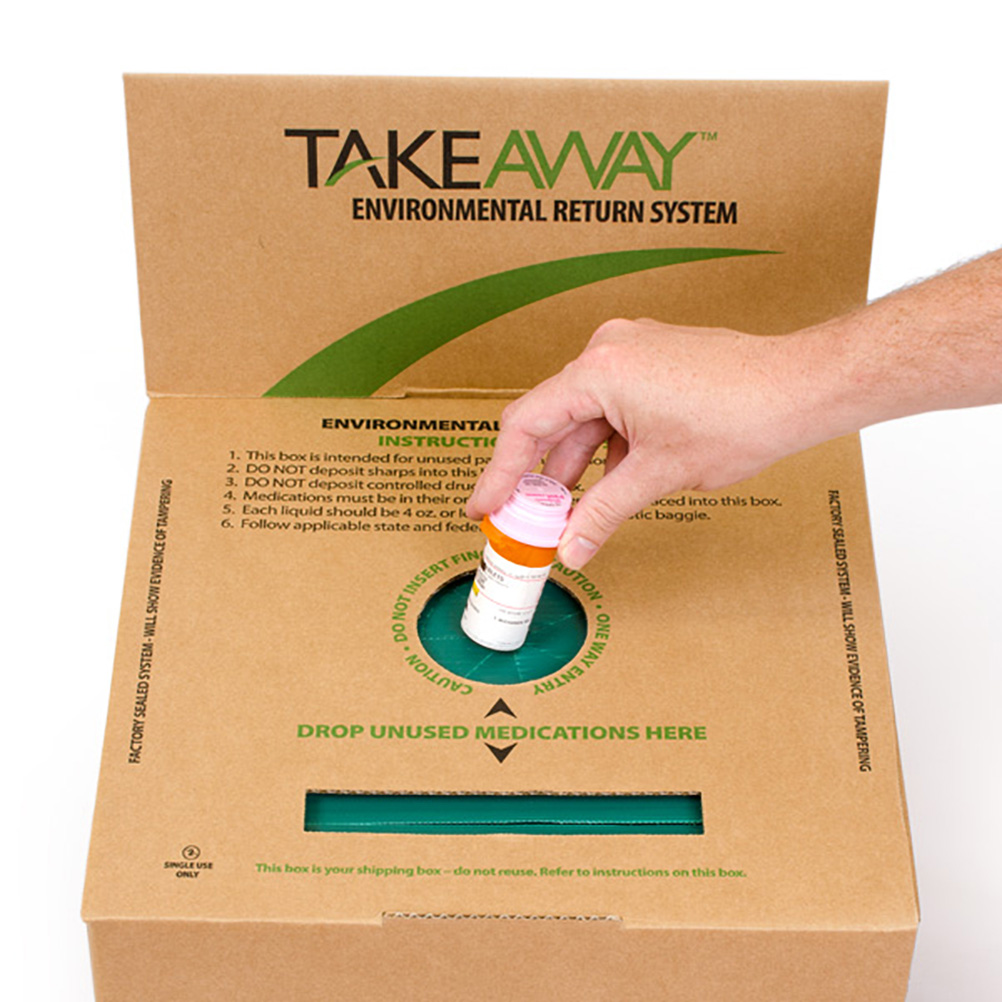 TakeAway vial for safe disposal of unused medications